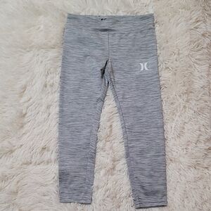 Hurley, Kids Gray Leggings, Size 6, Spandex